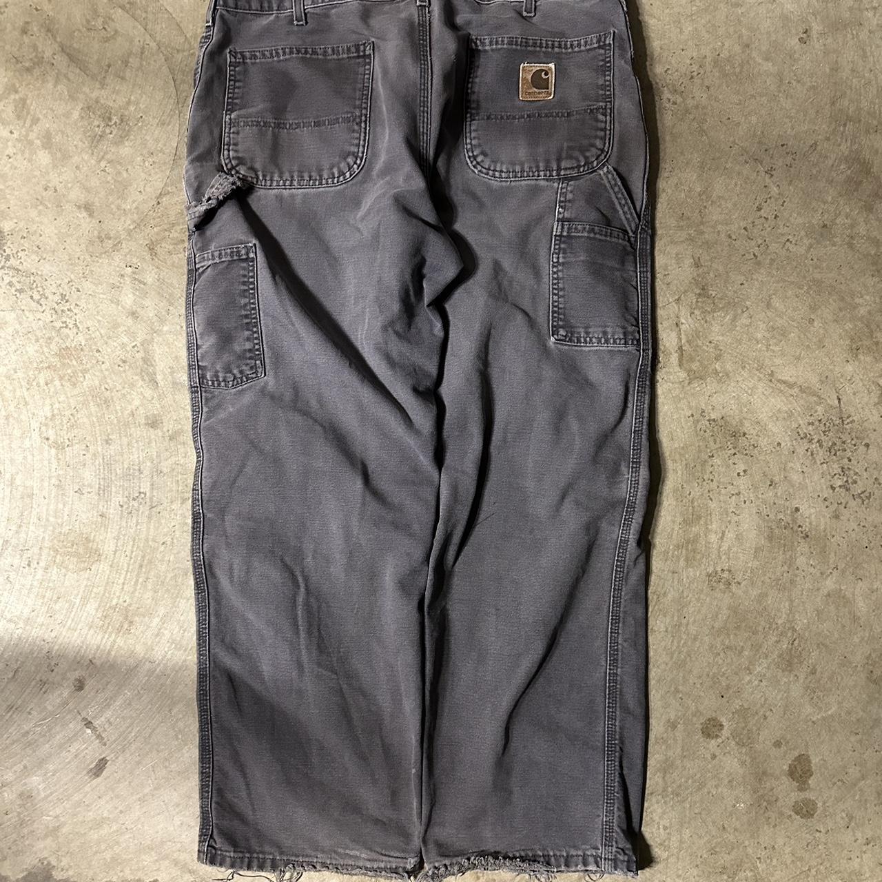 vintage gray carharrt carpenter pants. awesome fade... - Depop