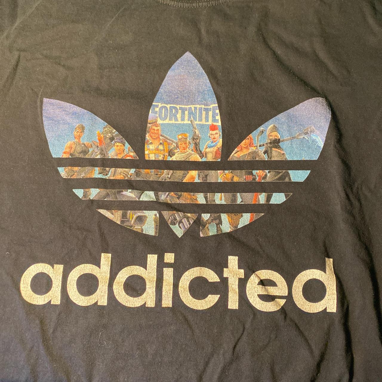 Adidas Fortnite addicted shirt. Fruit of the loom. Depop