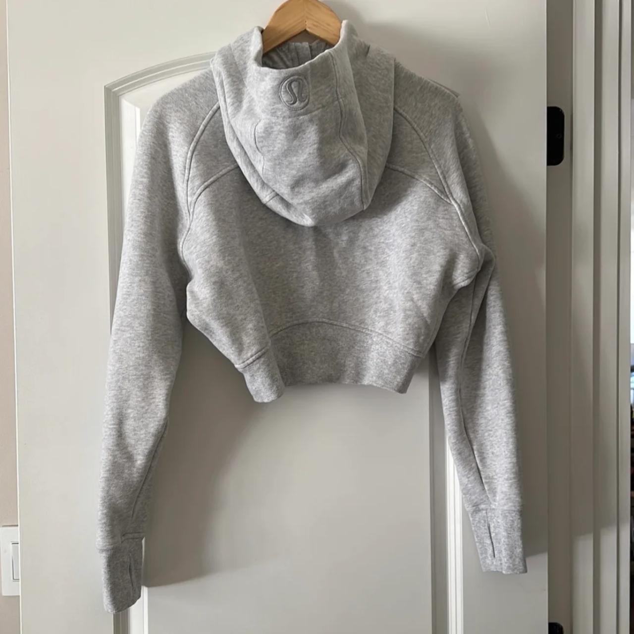 lululemon scuba hoodie Color grey size 4 - Depop