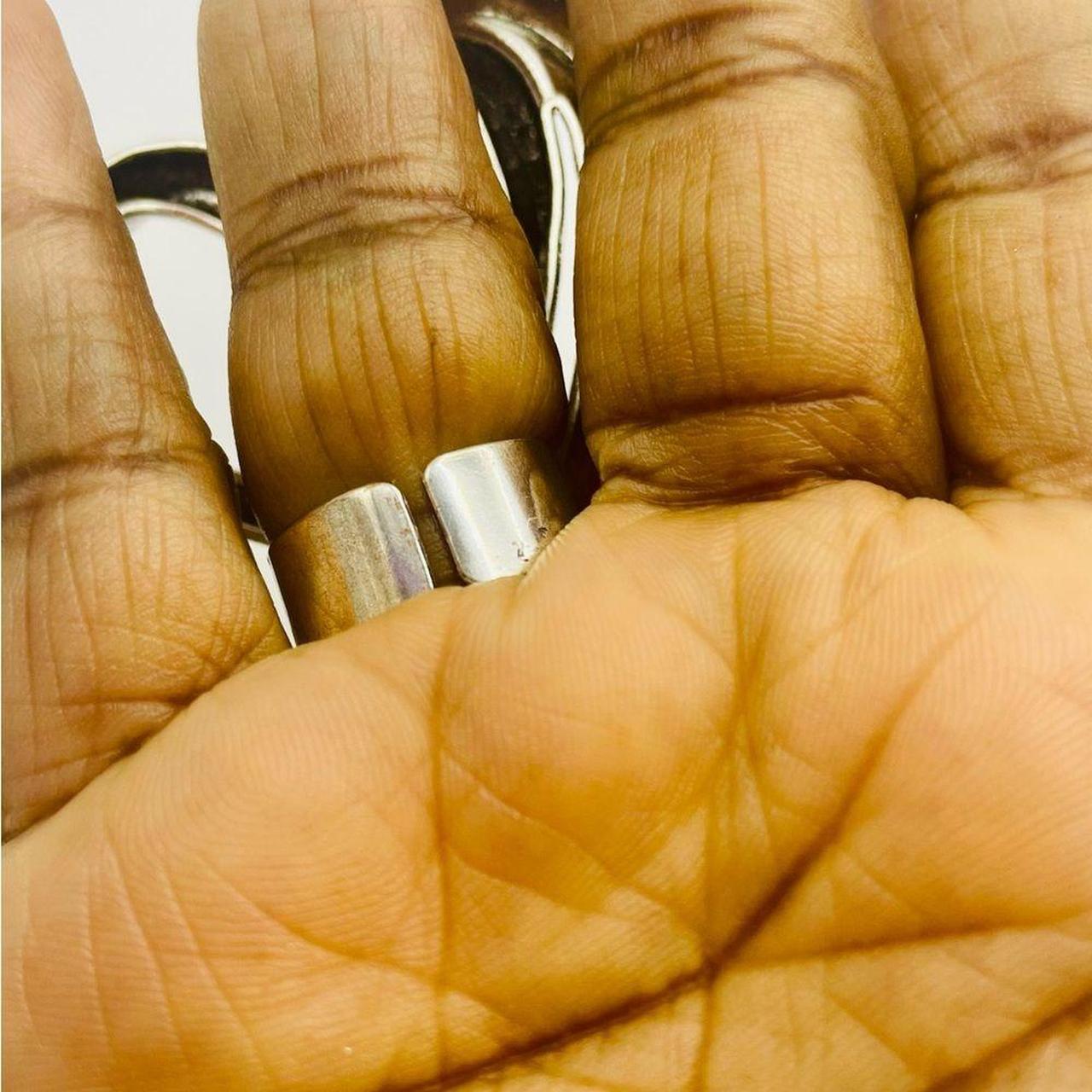 Women's Ring - Silver – Large Silver Double Heart… - image 2