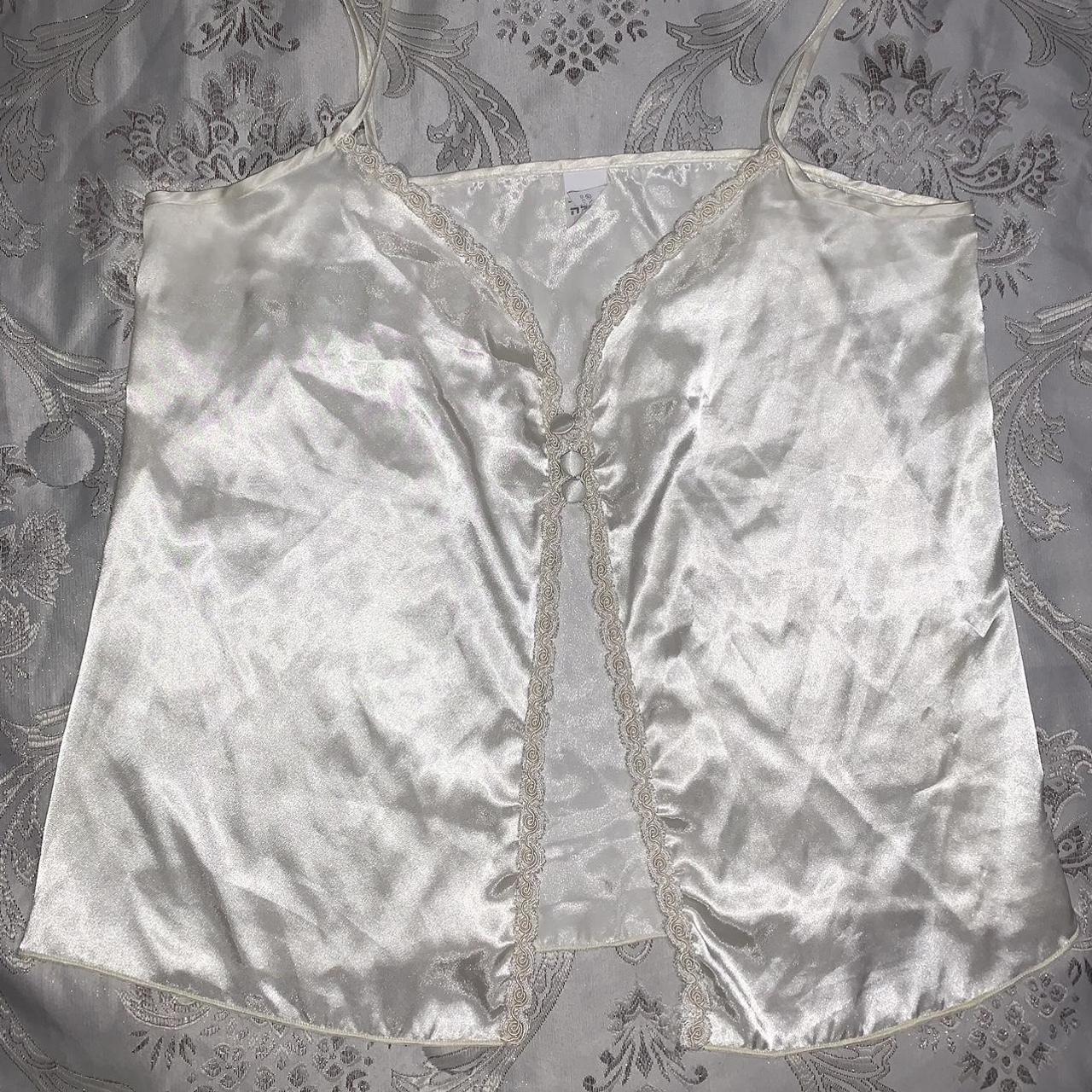 Lace pleated tank top. First pic w/ flash, no stains... - Depop