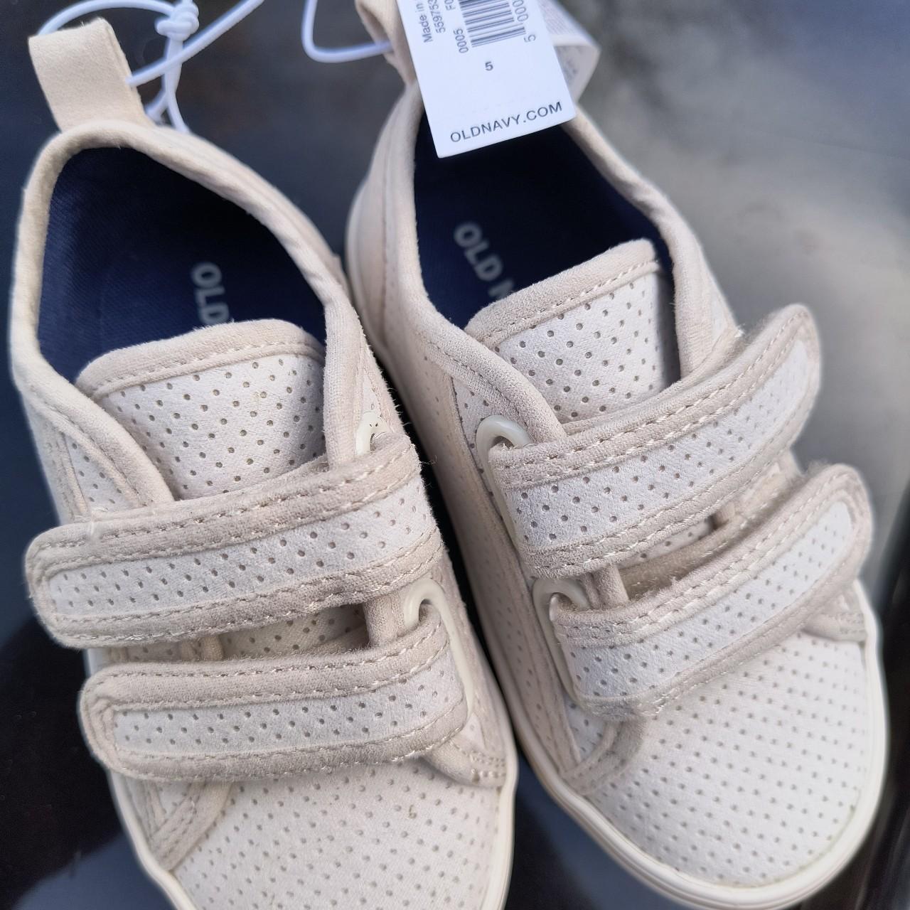 NWT Perforated Faux Suede Velcro Sneaker