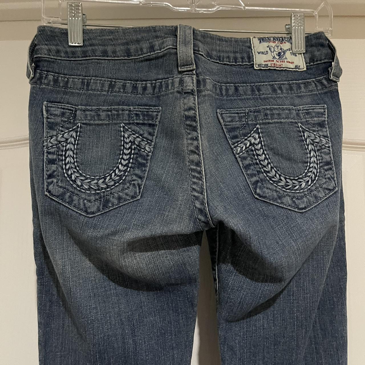 True Religion blue jeans straight store leg sz 25