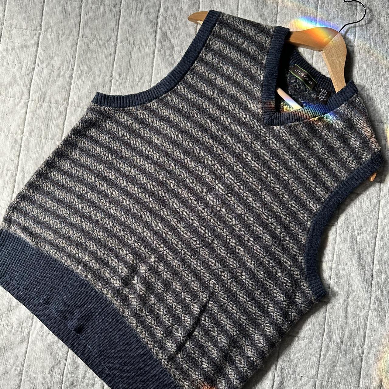 Vintage Merino Wool Cotton Blend Sweater Vest. Depop