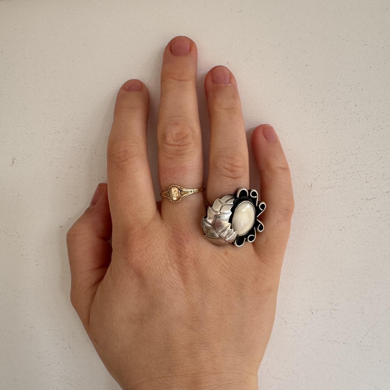 Women's Ring - Silver/Multi – Vintage Sterling Si… - image 1