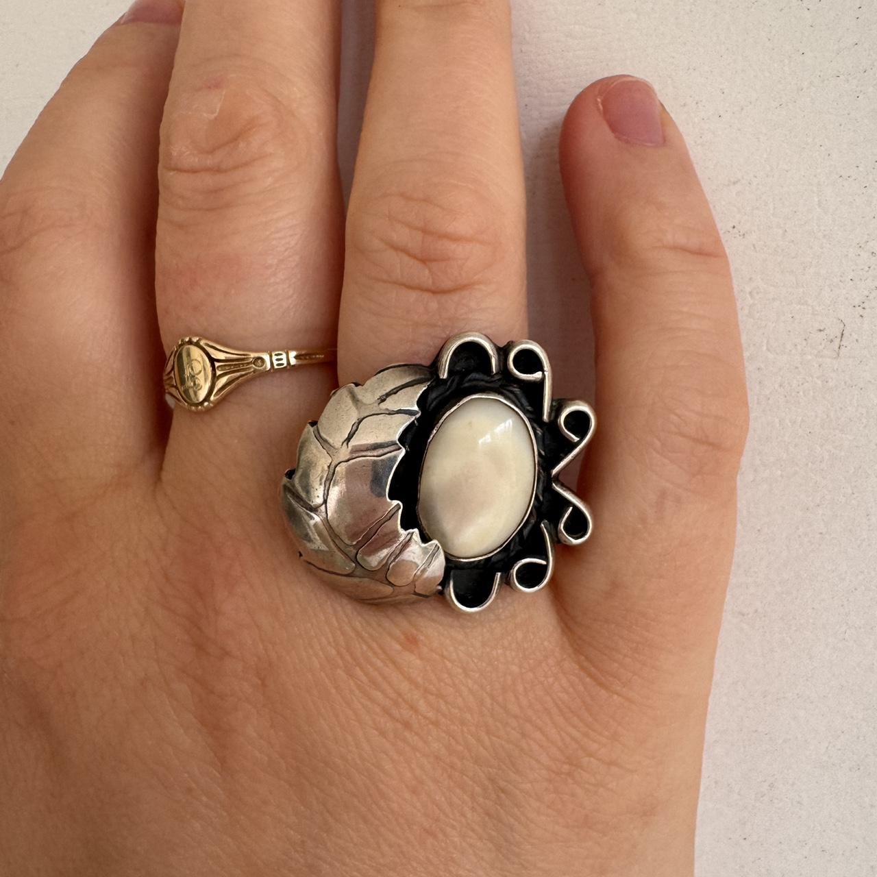 Women's Ring - Silver/Multi – Vintage Sterling Si… - image 3