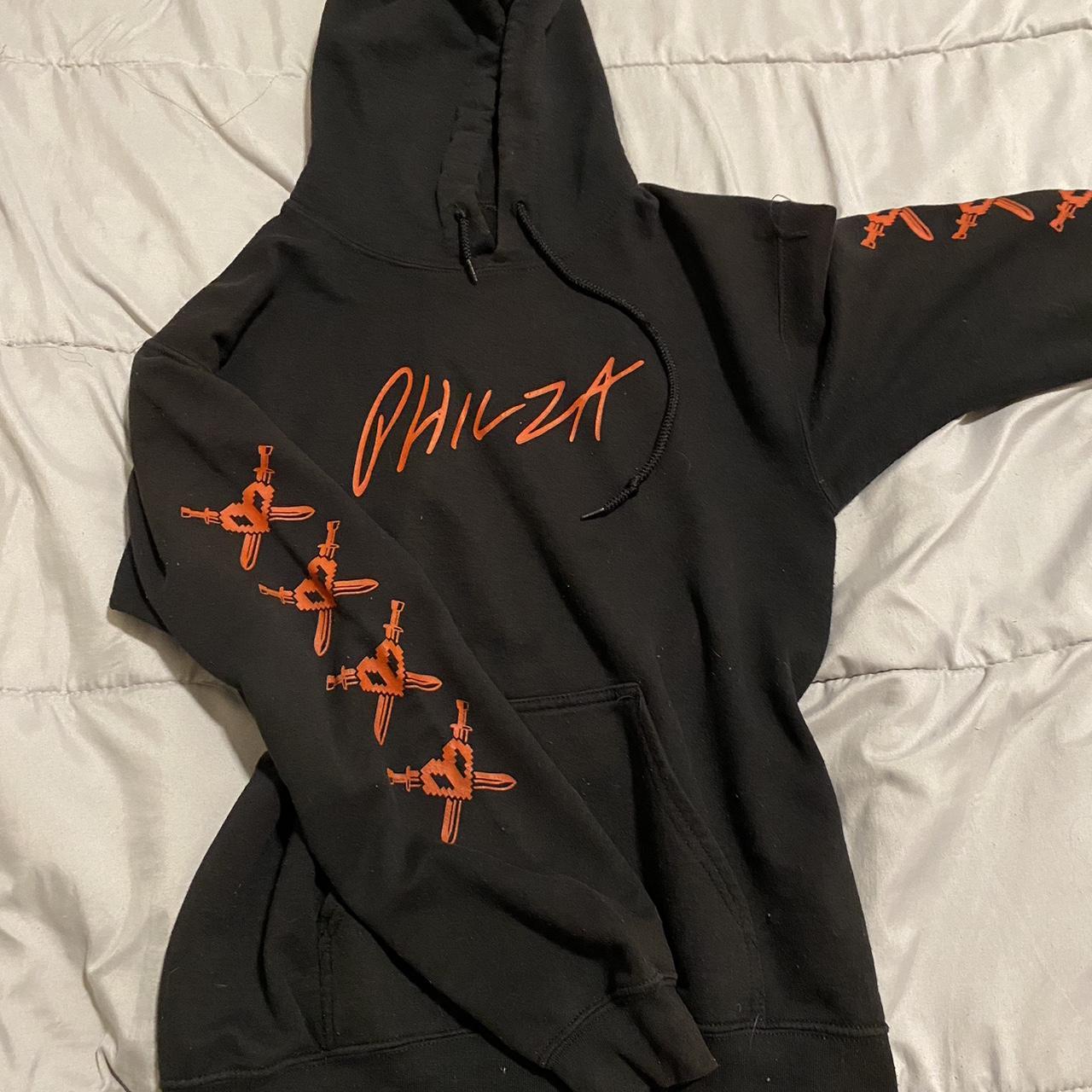 small black Philza Minecraft (merch) hoodie,