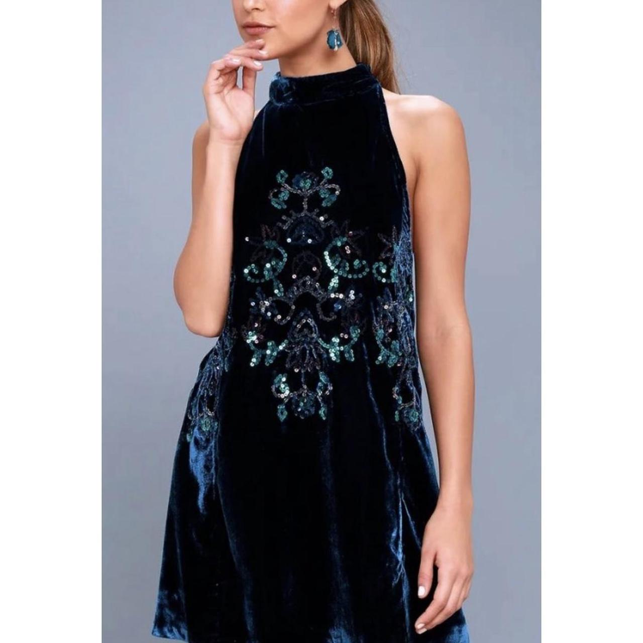 Free people navy sequin dress hotsell