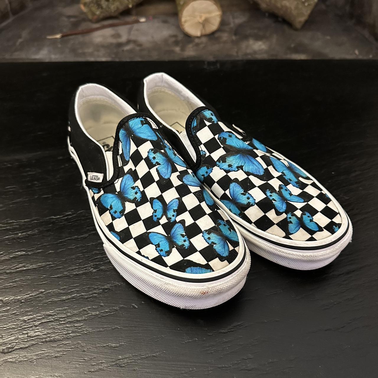 Butterfly shop checkered vans