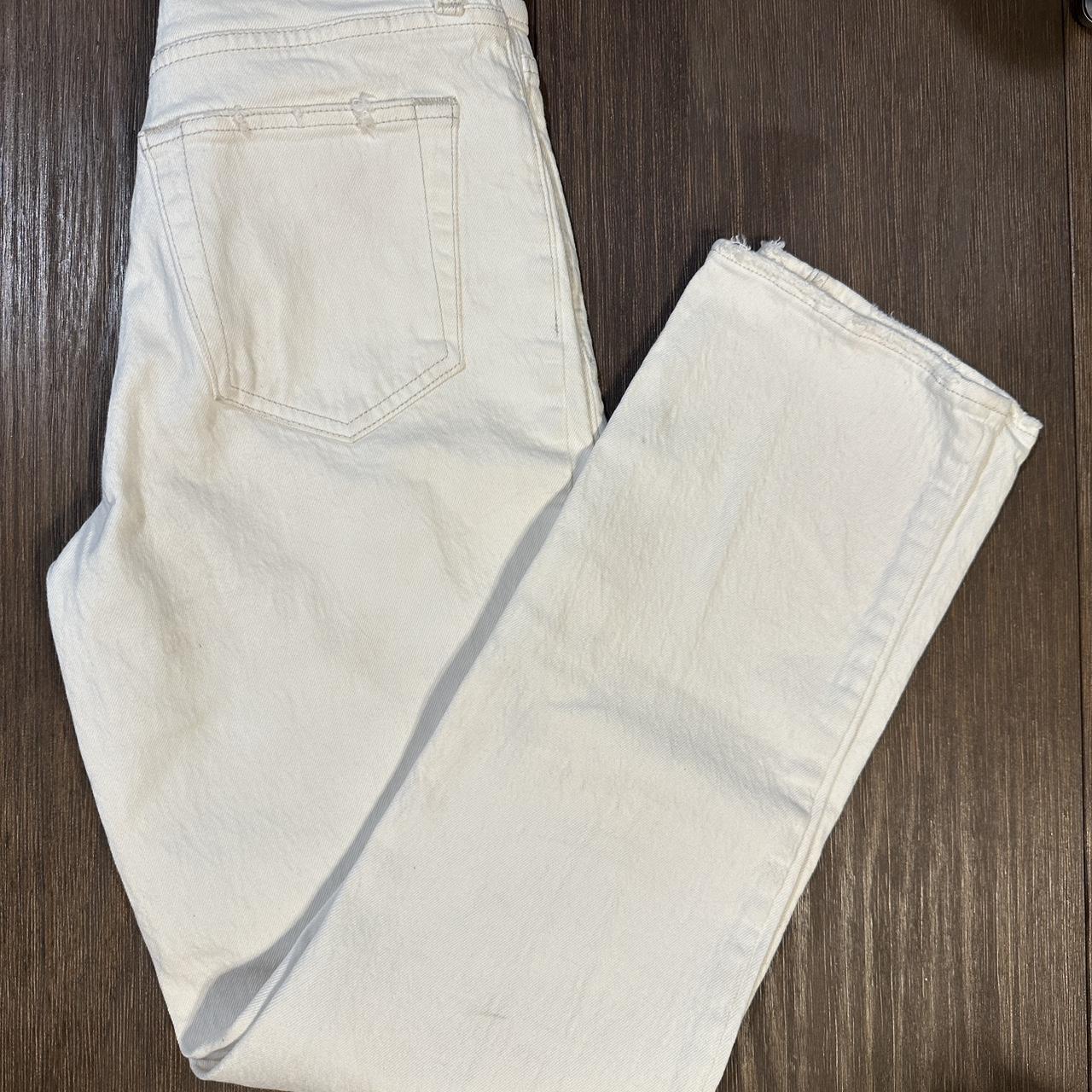 Abercrombie White 90s Ultra High Rise Jeans Size... - Depop