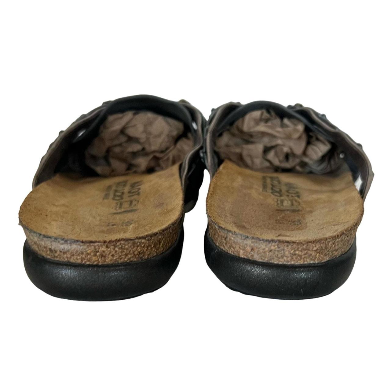 Naot Jennifer Sandal Gray Silver Leather Flip Depop