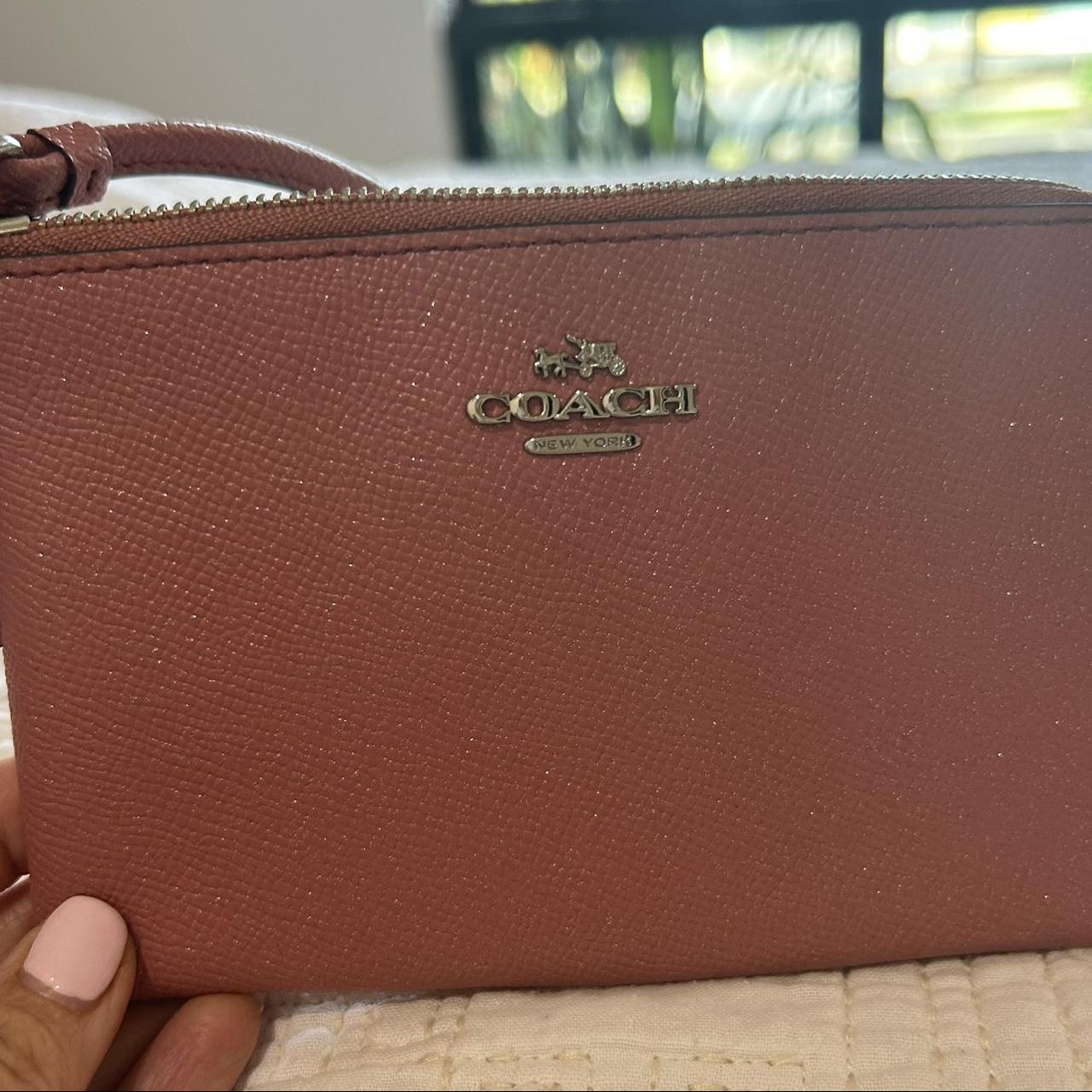 Small pink Coach purse - Depop