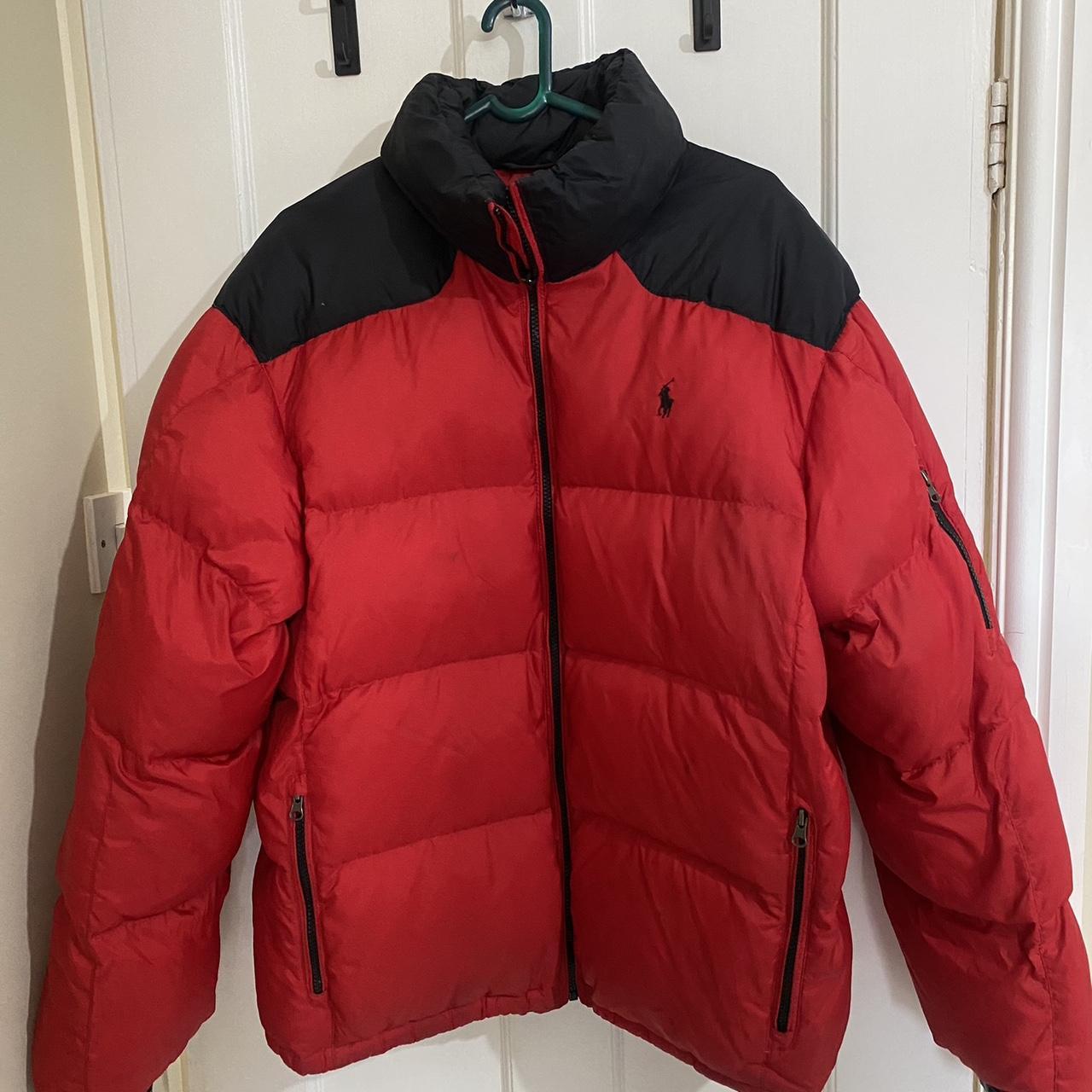 Vintage Polo Ralph Lauren red and black puffer. Depop