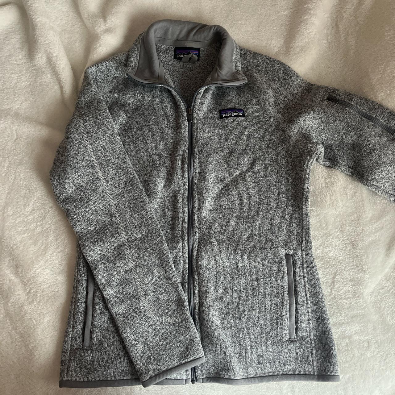 Patagonia heather grey zip up jacket - Depop