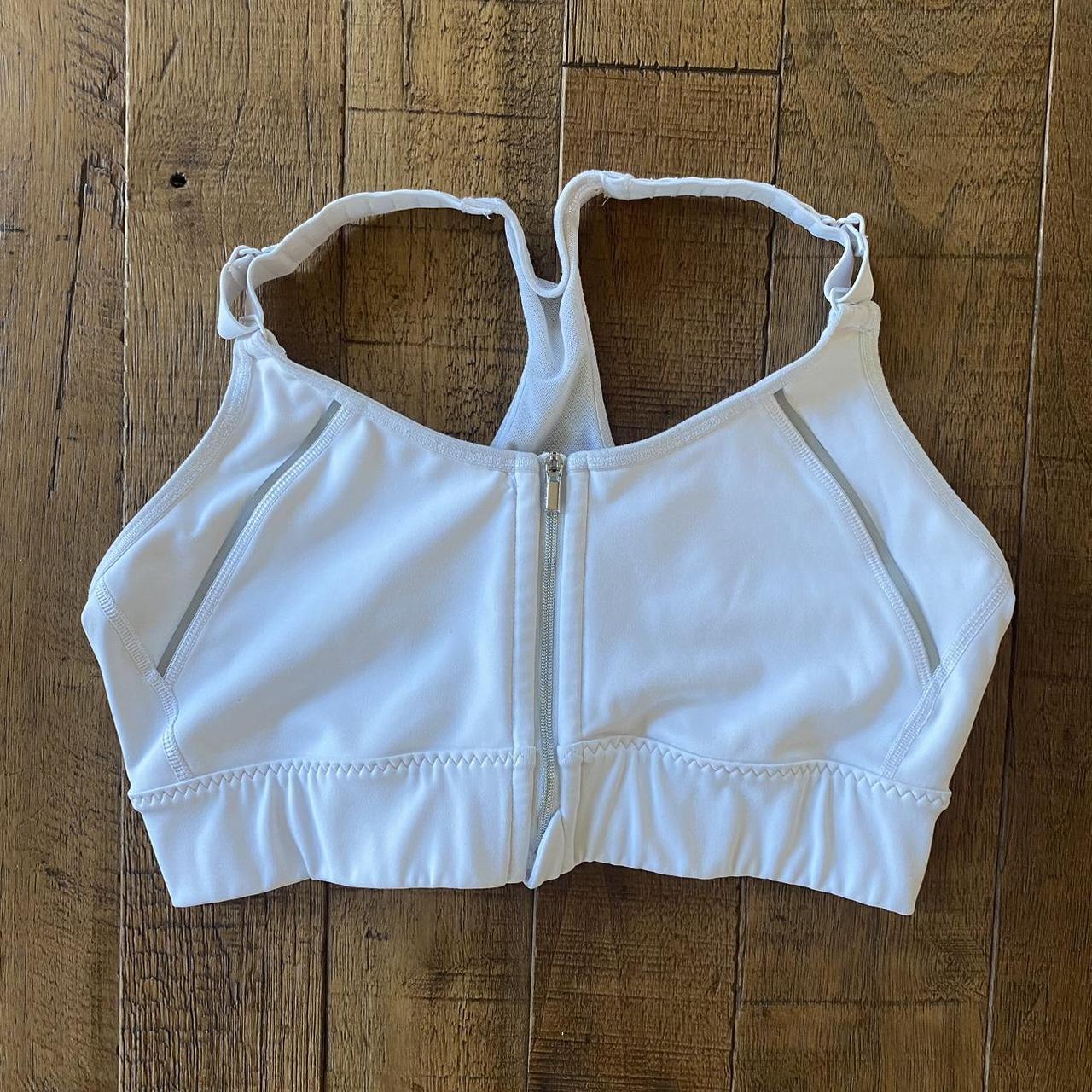 White Athleta sports bra. Size small with adjustable... Depop