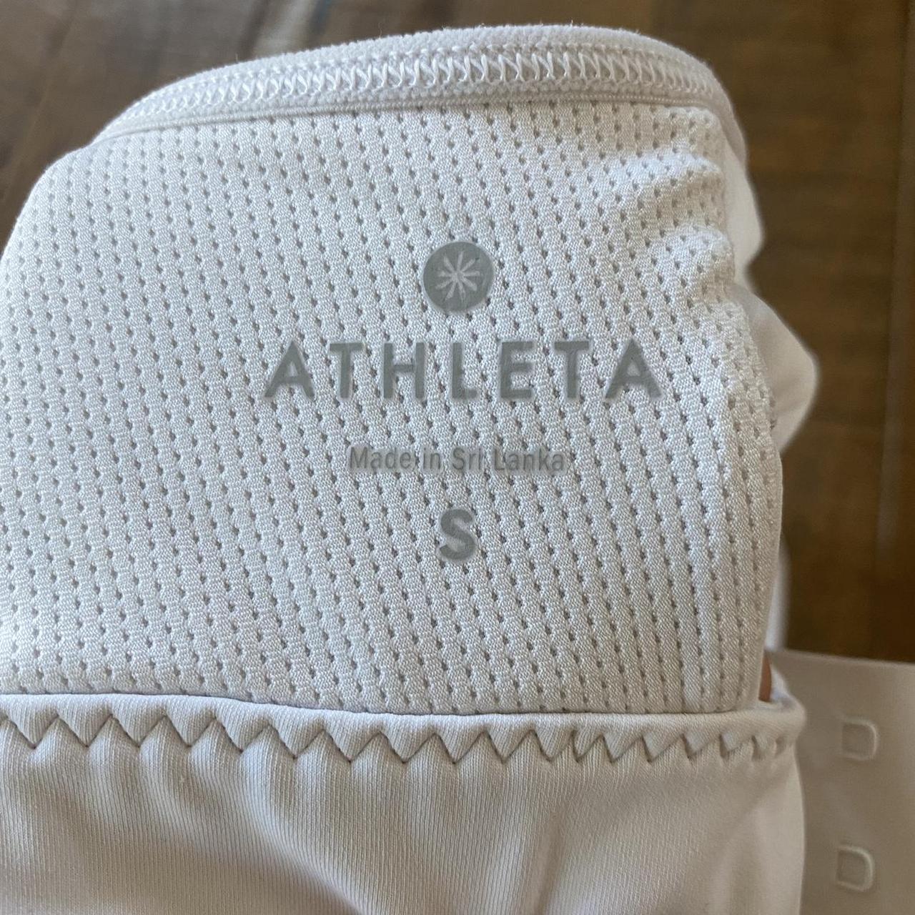 White Athleta sports bra. Size small with adjustable... Depop