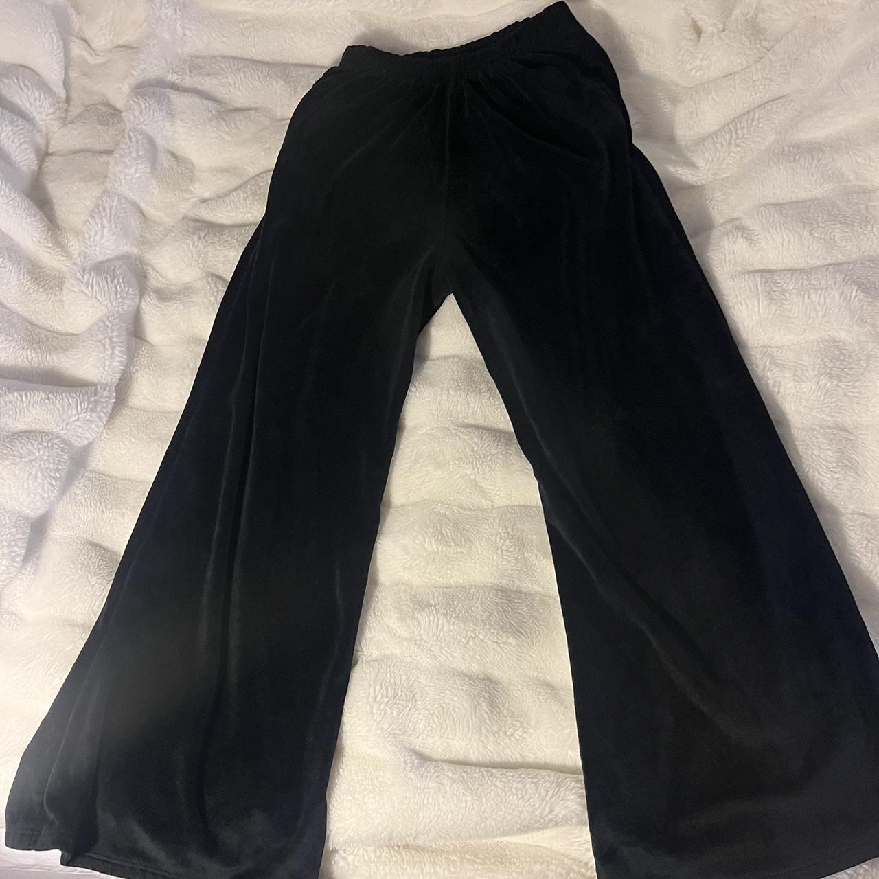 Black Flared Velvety Pants - reminds me of juicy! ... - Depop