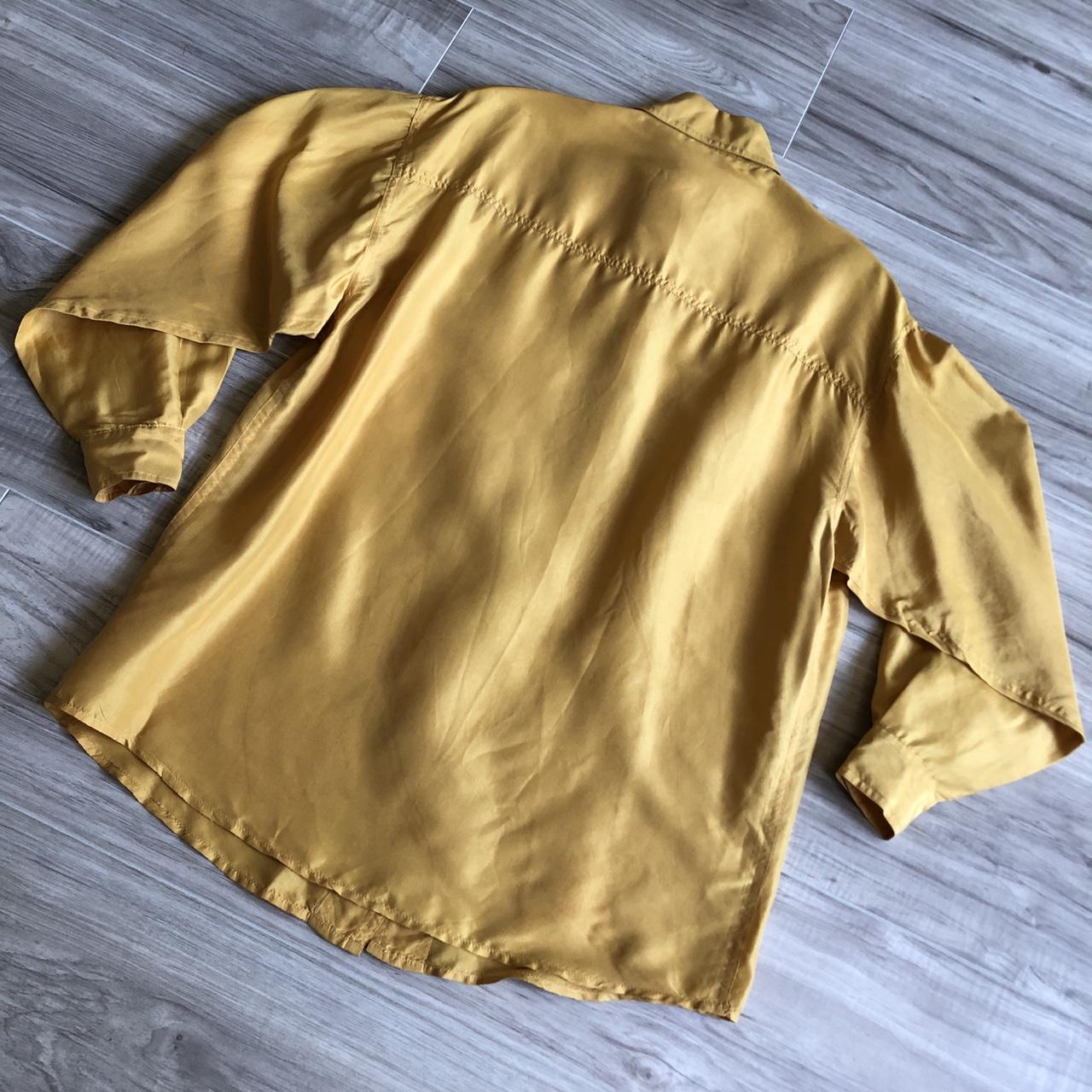 Mustard Gold Silk Blouse