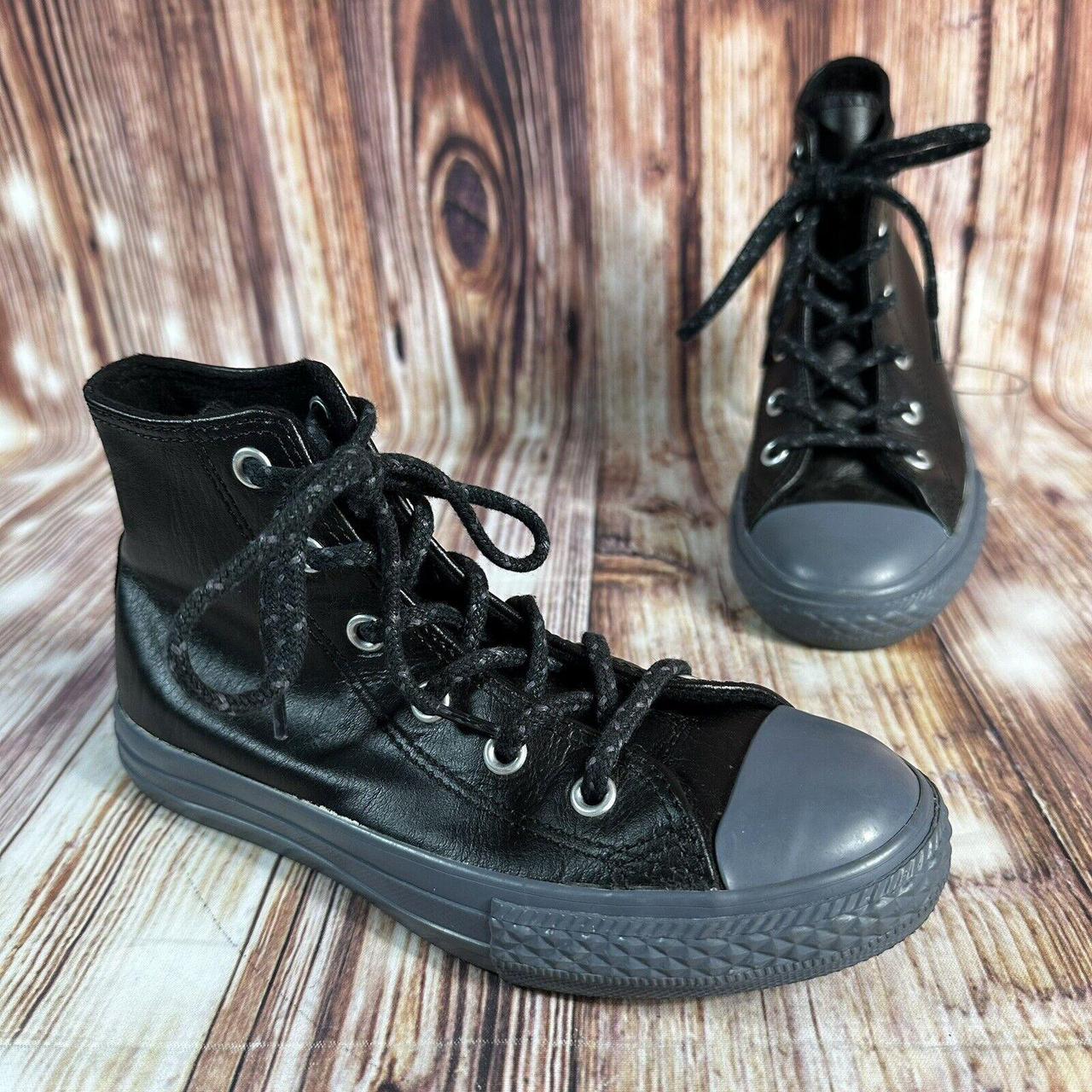 Converse All Star Chuck Taylor Youth Size 1 Black. Depop