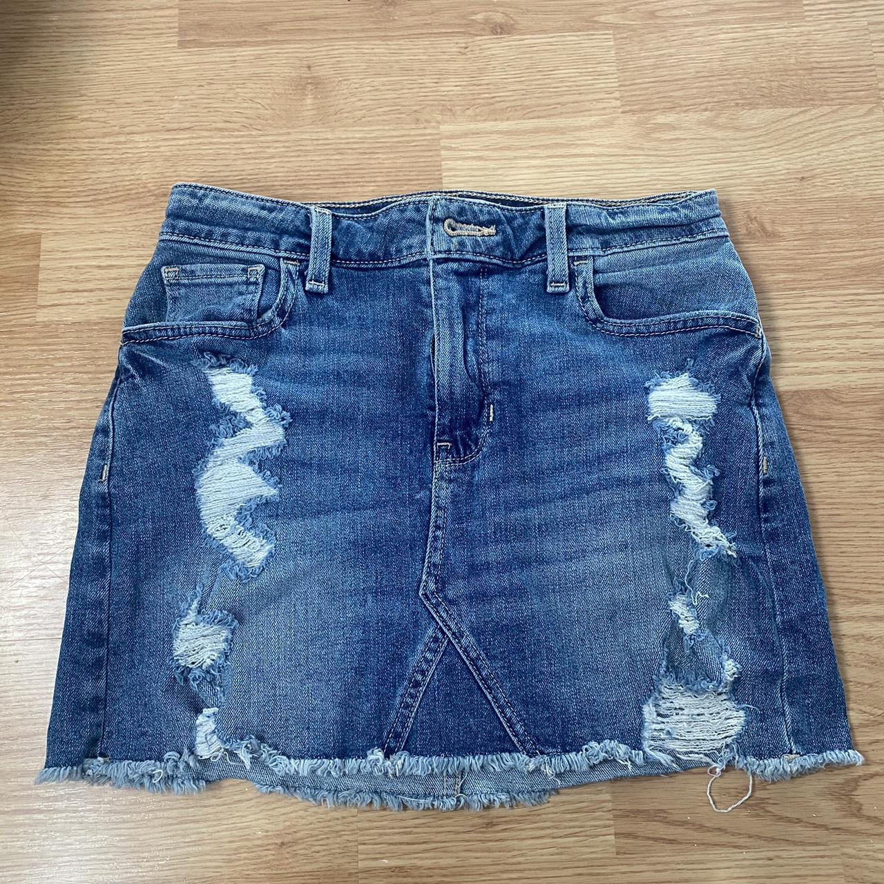 Denim mini skirt Like new Offers accepted Depop