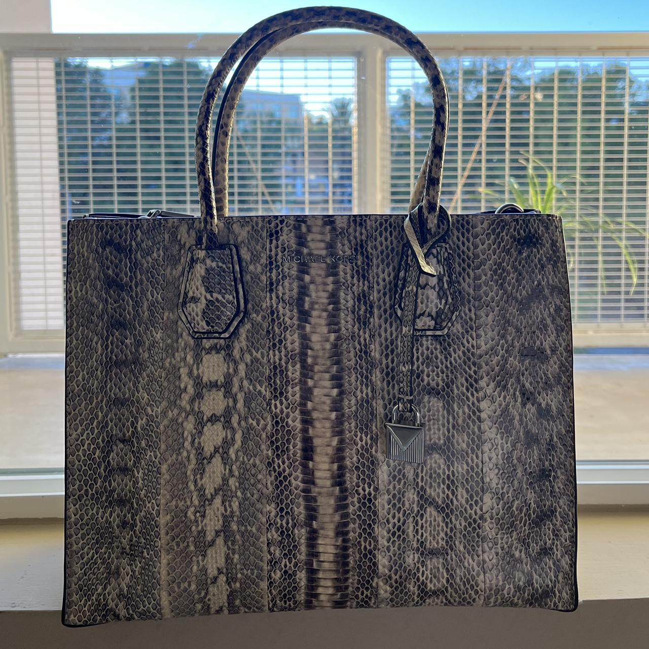 Michael Kors off white Mercer Large Snakeskin. Depop