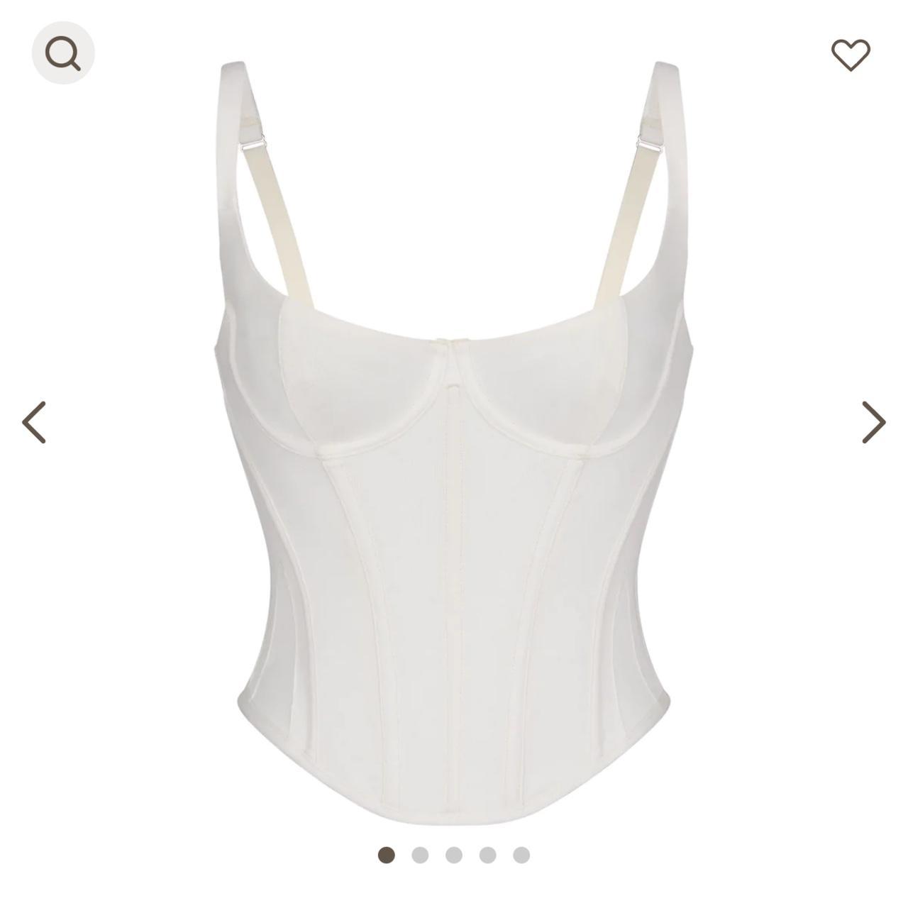 Track Cotton Corset Bustier - Marble - 4X at Skims