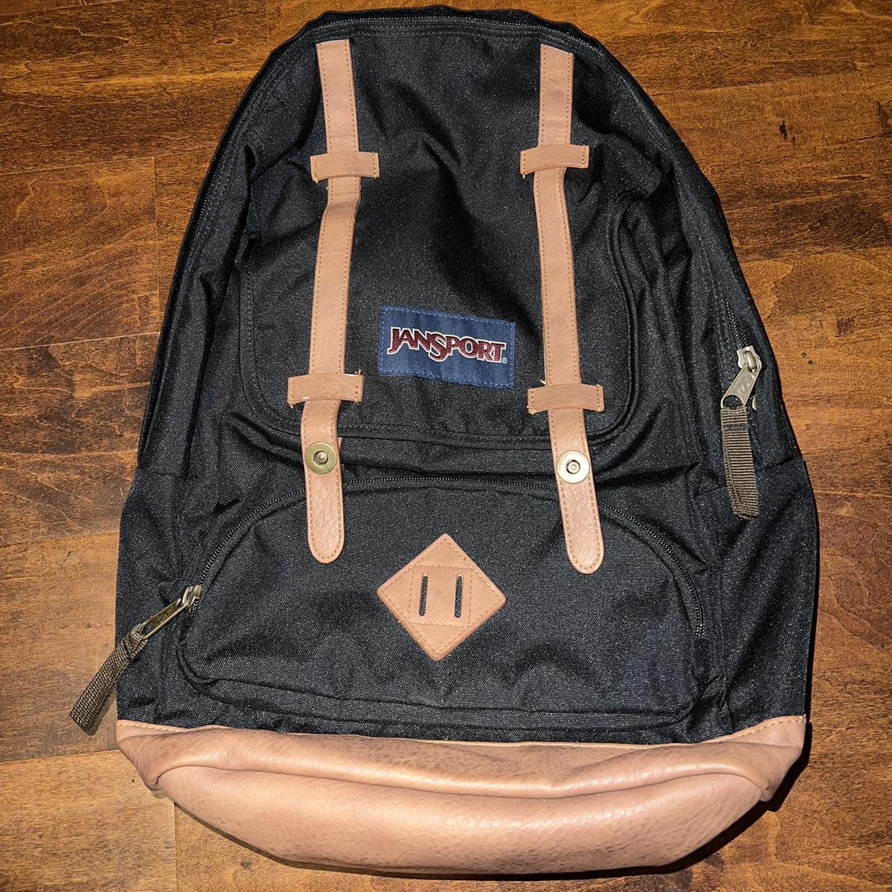 Black/Brown Buckle Jansport bag Fair condition... Depop