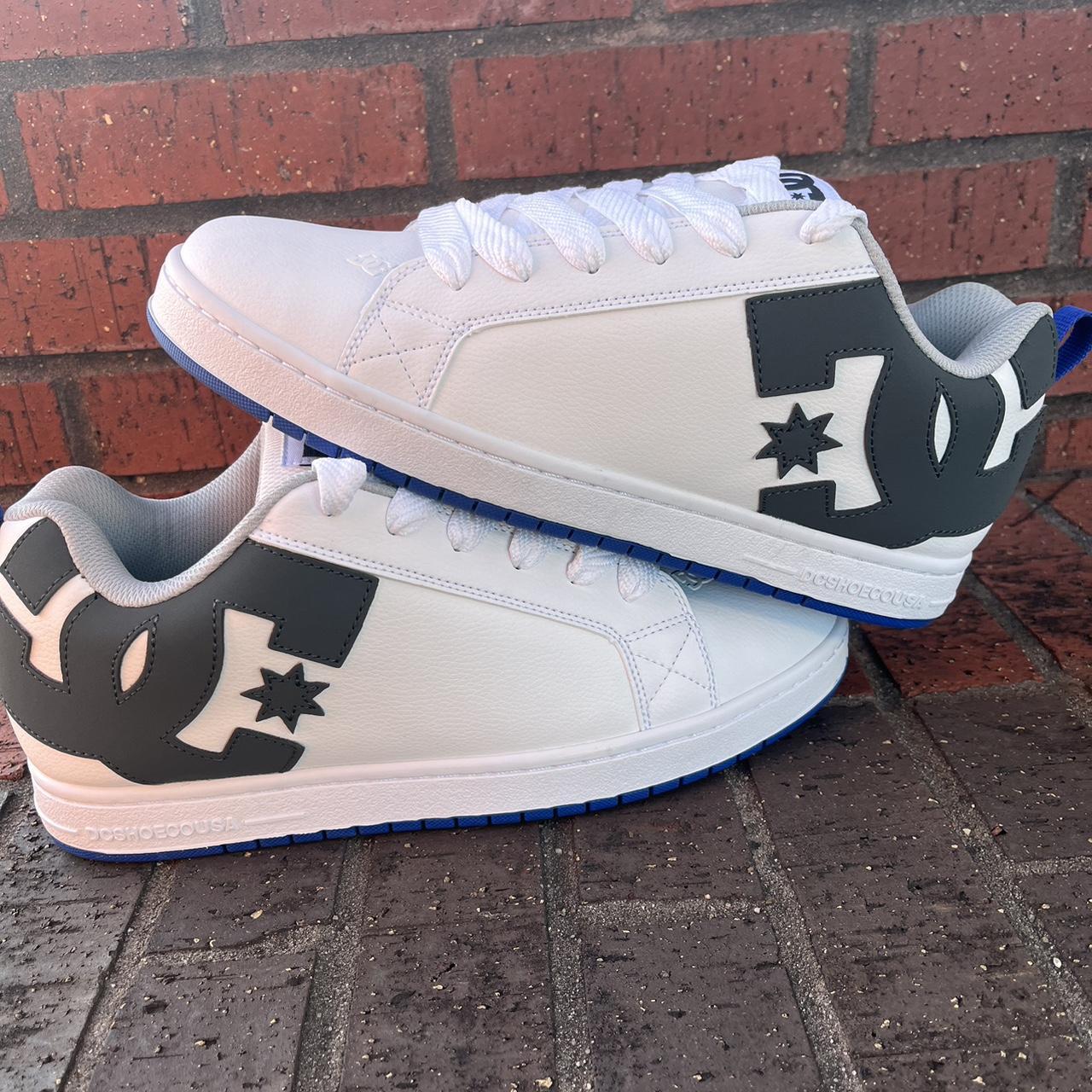 DC Shoes Men's White and Blue Trainers