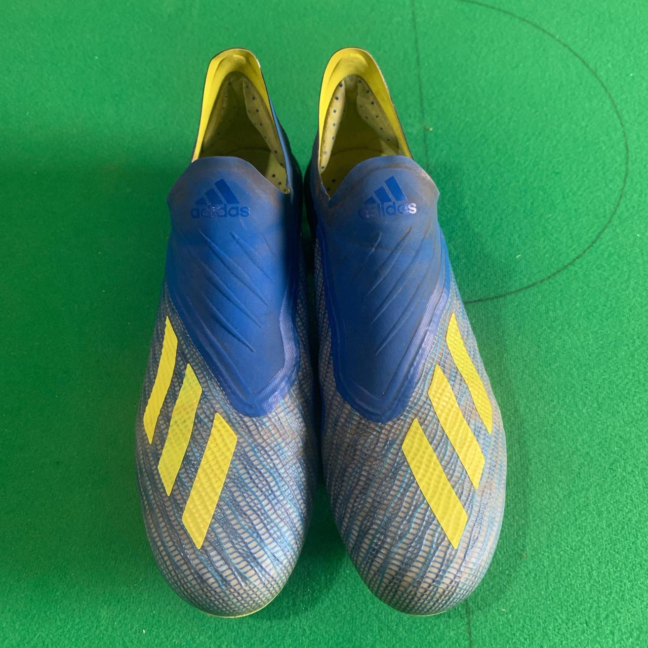 Adidas blue and yellow boots best sale