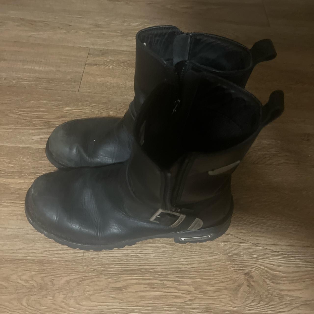 Vintage Milwaukee Engineering Leather Boots Fits a... - Depop