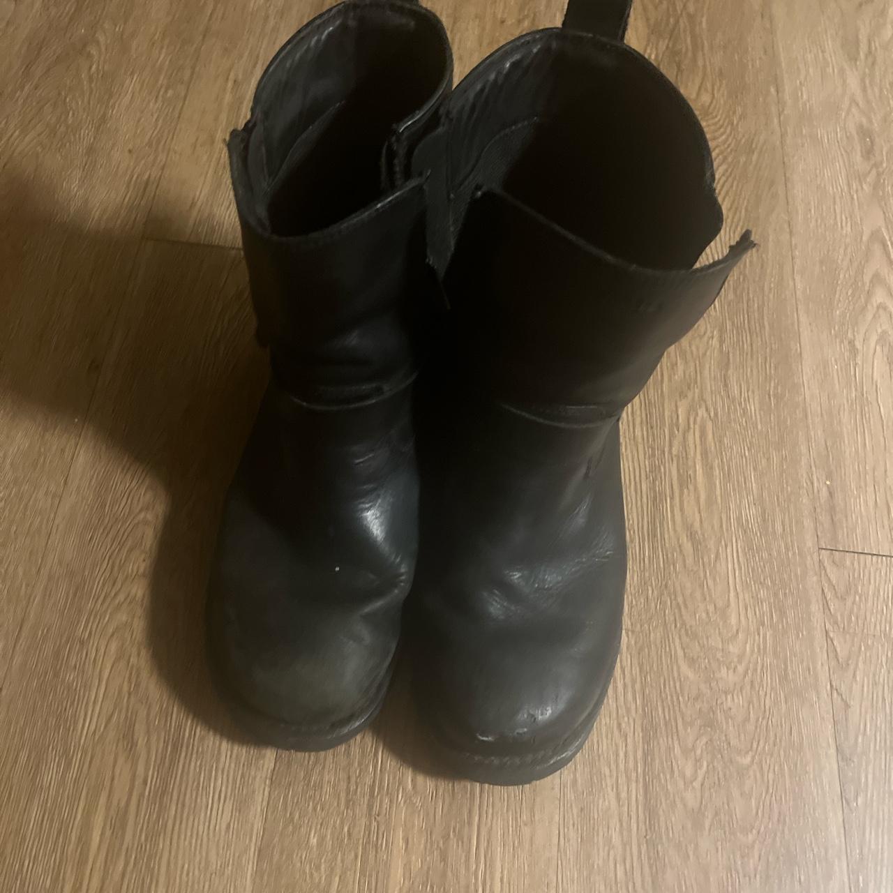 Vintage Milwaukee Engineering Leather Boots Fits a... - Depop