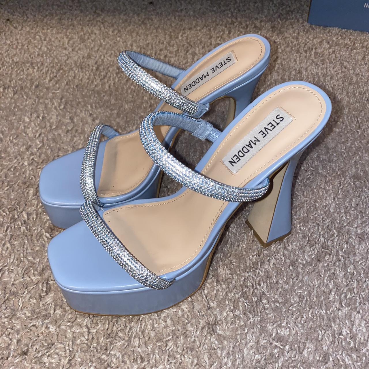 gorgeous blue steve madden shoes originally Depop