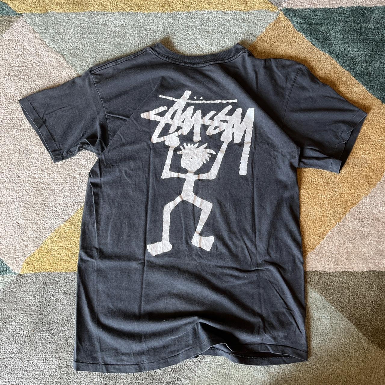 Vintage Stussy Men's L T-Shirt - Old Tribe 92 Design, Made