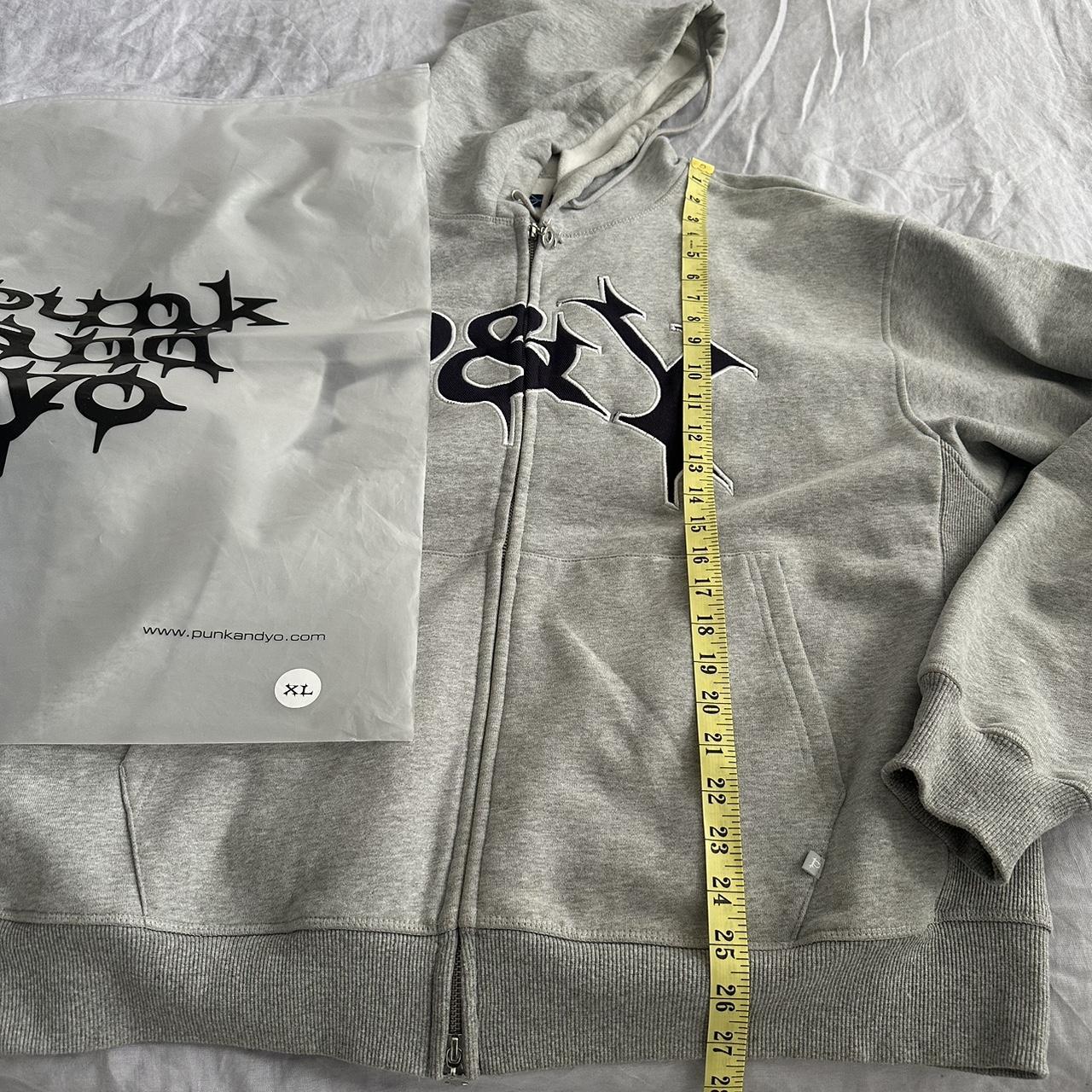 Punk and Yo Grey Zip Up Hoodie Impossible to find - Depop