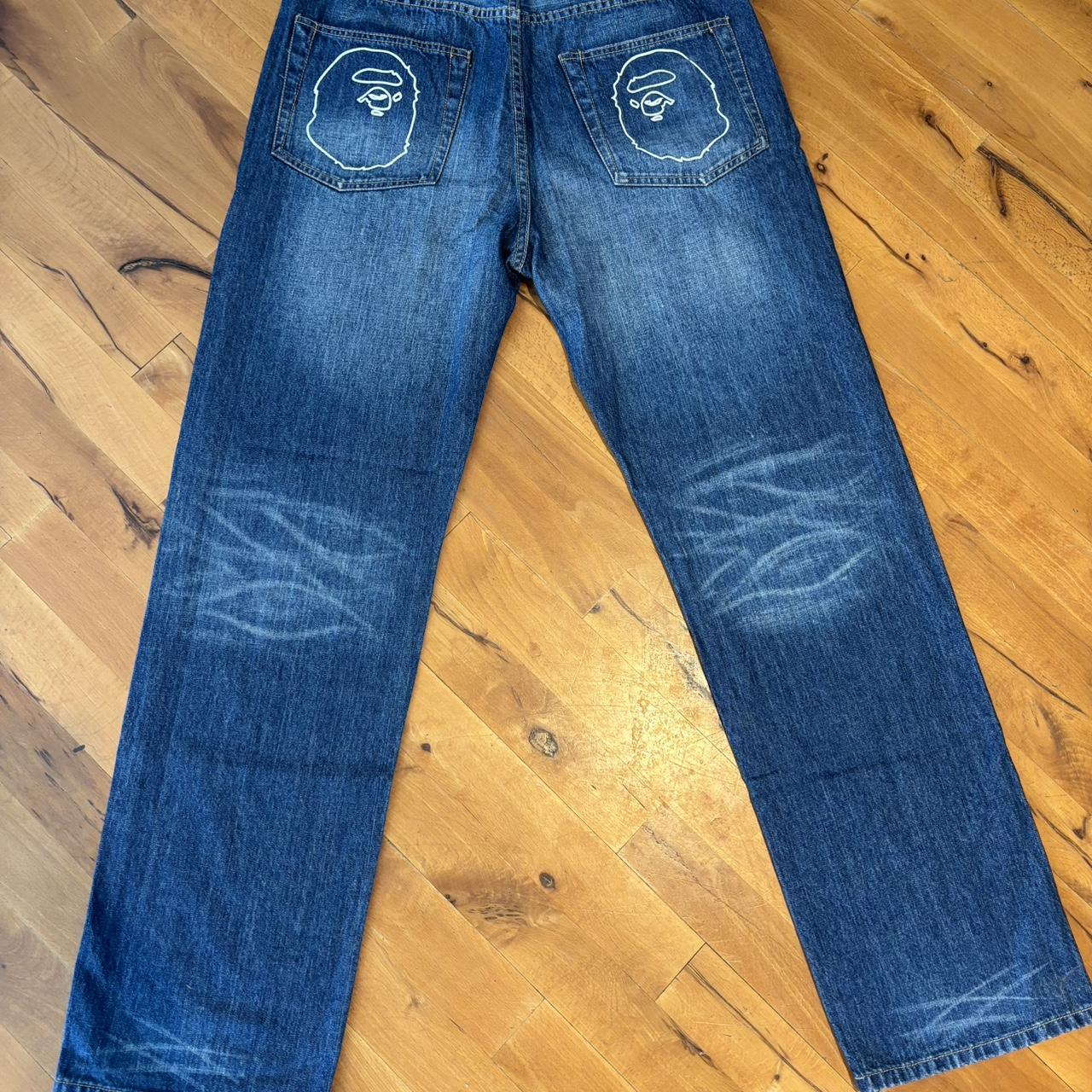 Vintage Bape Ape Head Denim Jeans Size 32 x 32