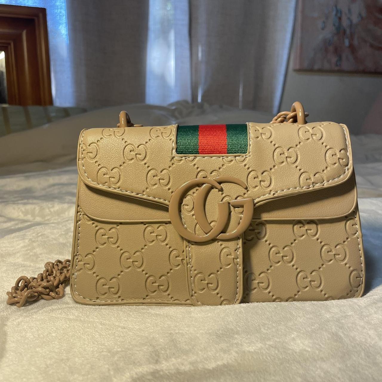 Tan gucci handbag Barely worn, like new. - Depop