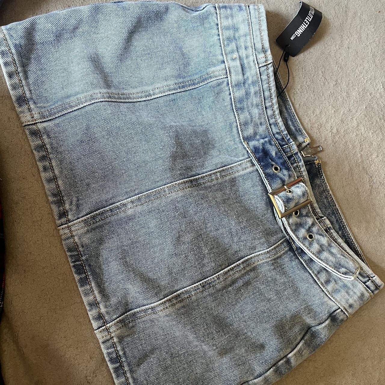 PLT blue denim mini skirt #miniskirt #plt #style - Depop