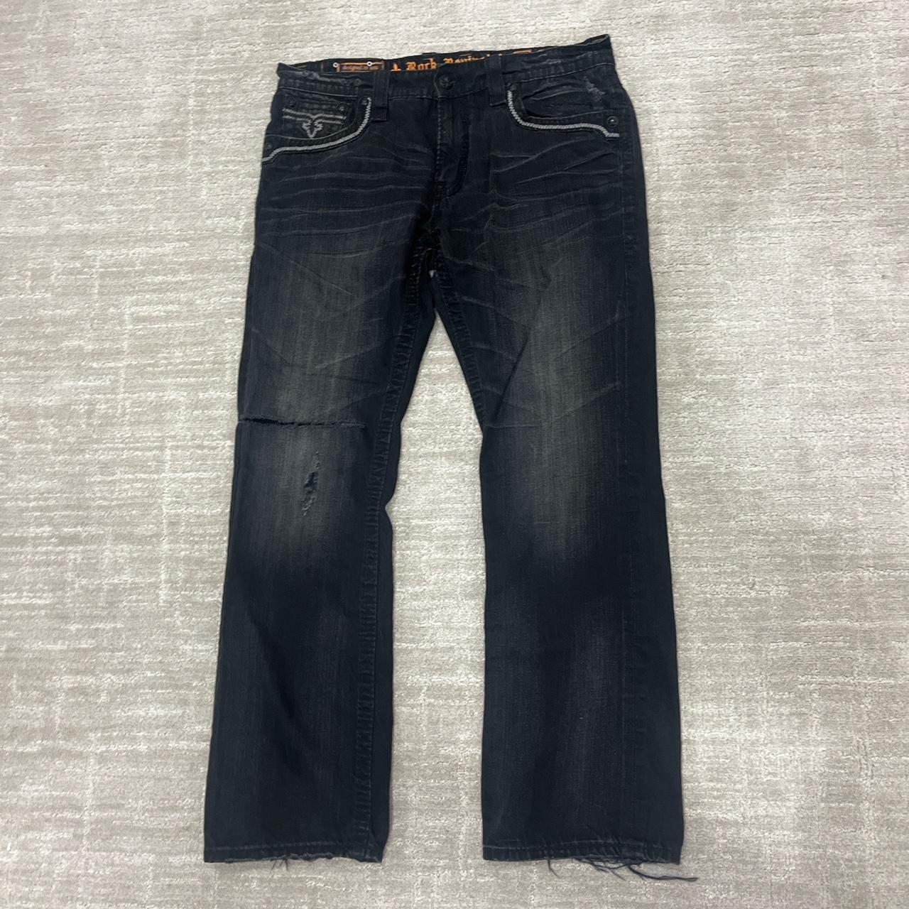 Rock revival jeans black size 36 Made in USA Cut on... Depop
