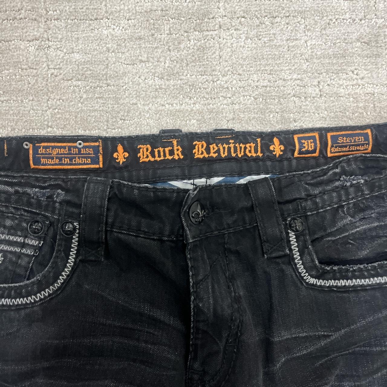 Rock revival jeans black size 36 Made in USA Cut on... Depop