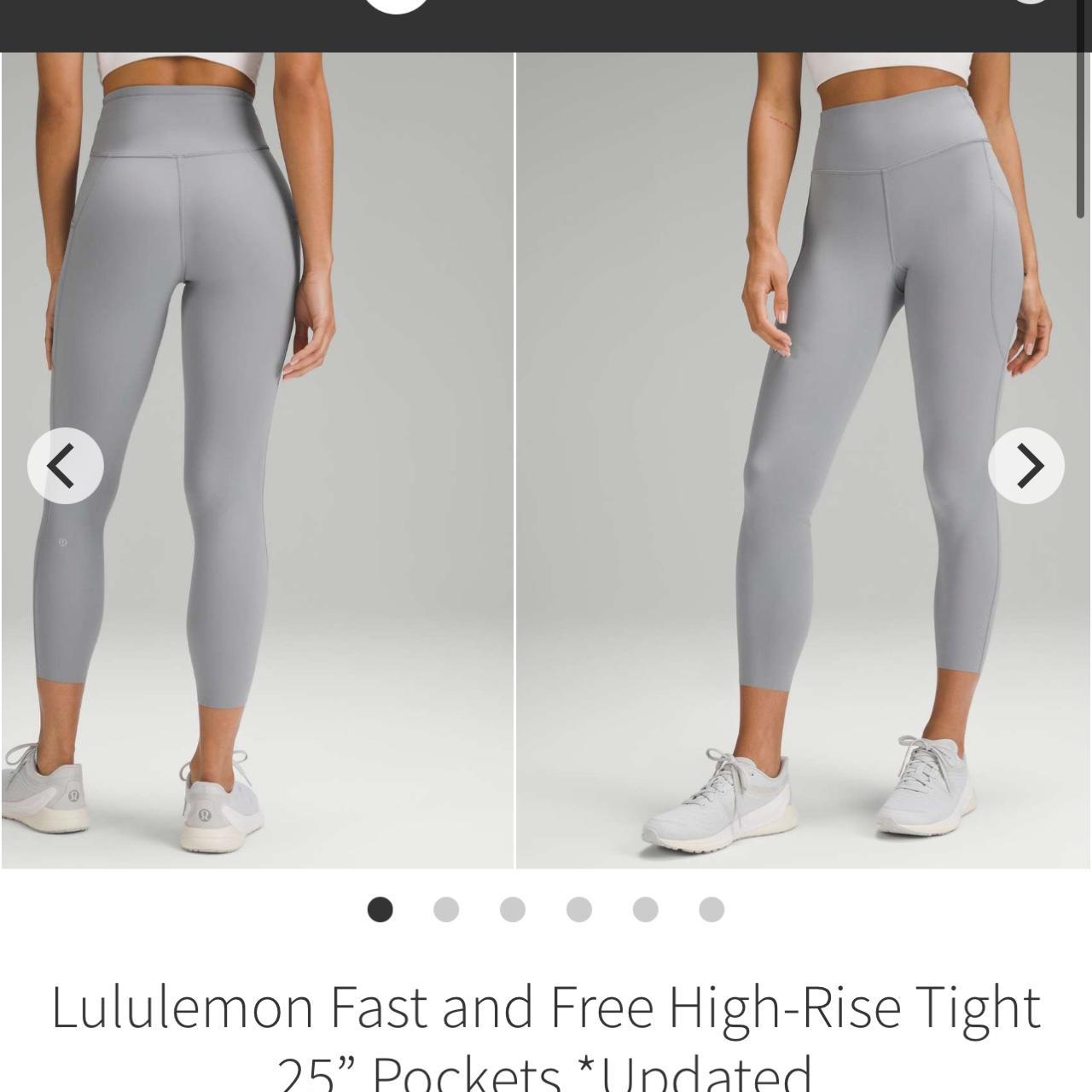 Lululemon fast and free 25” leggings, reflective,  - Depop