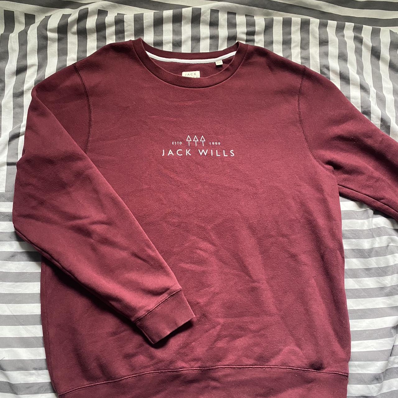 Jack Wills Sweater Burgundy/Claret Size XXL true... Depop