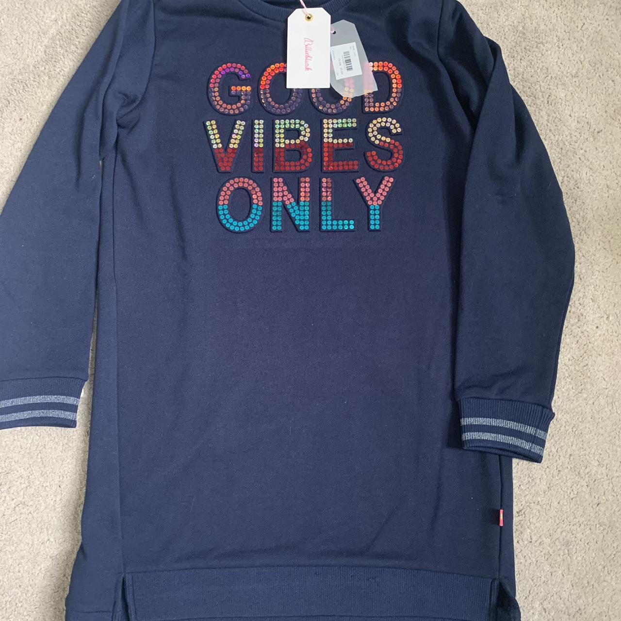 Billieblush good vibes only hoodie dress never worn Depop