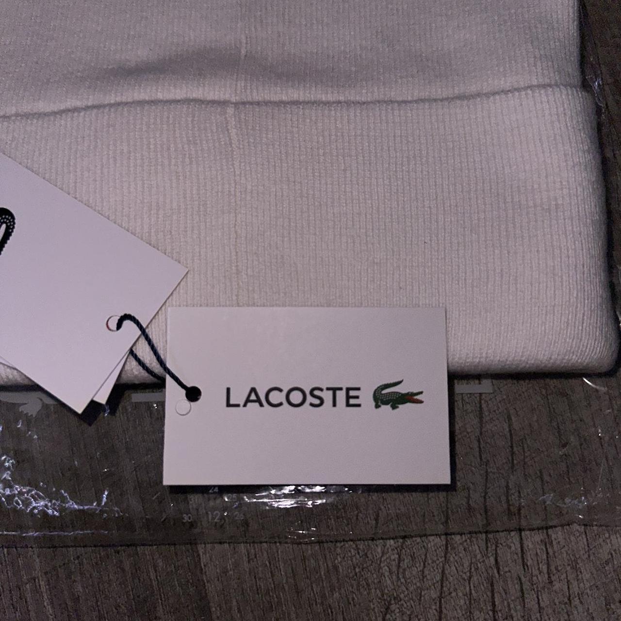 Supreme LACOSTE Beanie Color: Blanc (White) Brand... - Depop