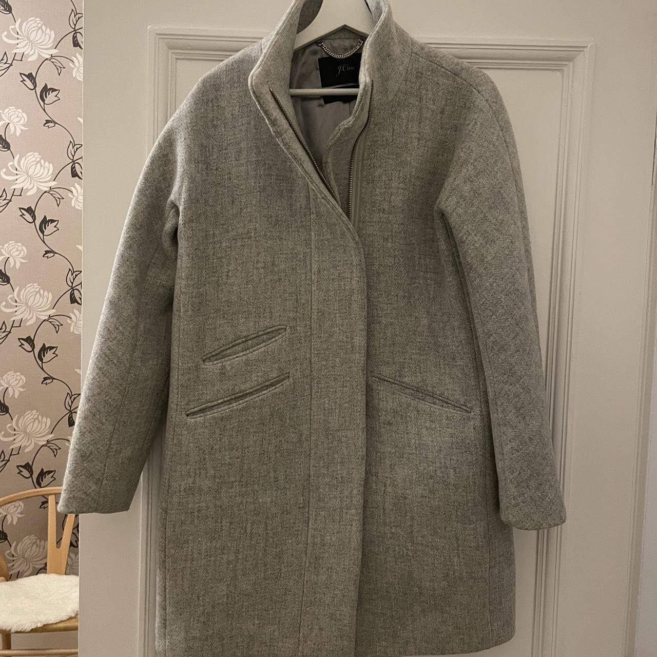 J crew cocoon coat grey best sale