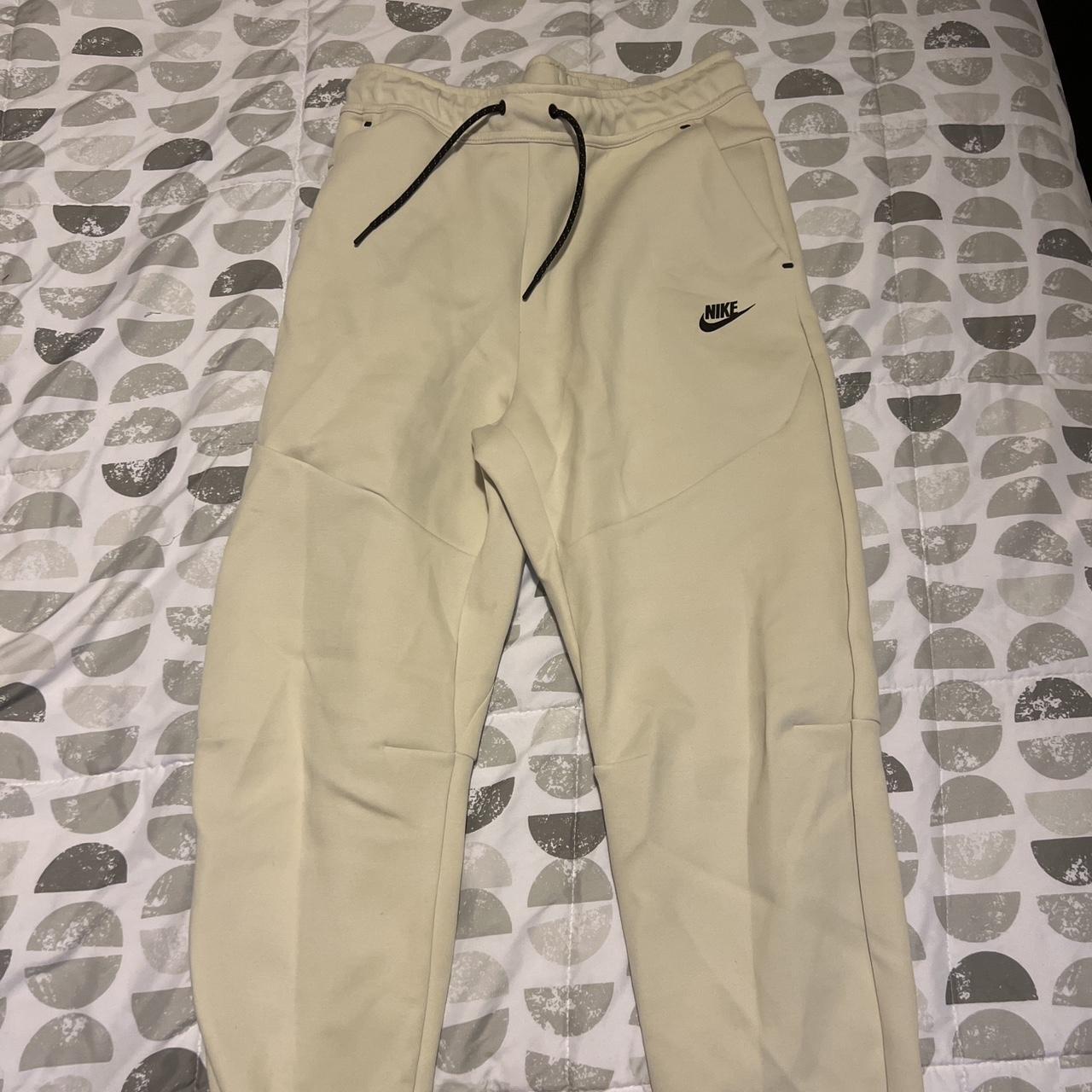 nike tech fleece pants cream