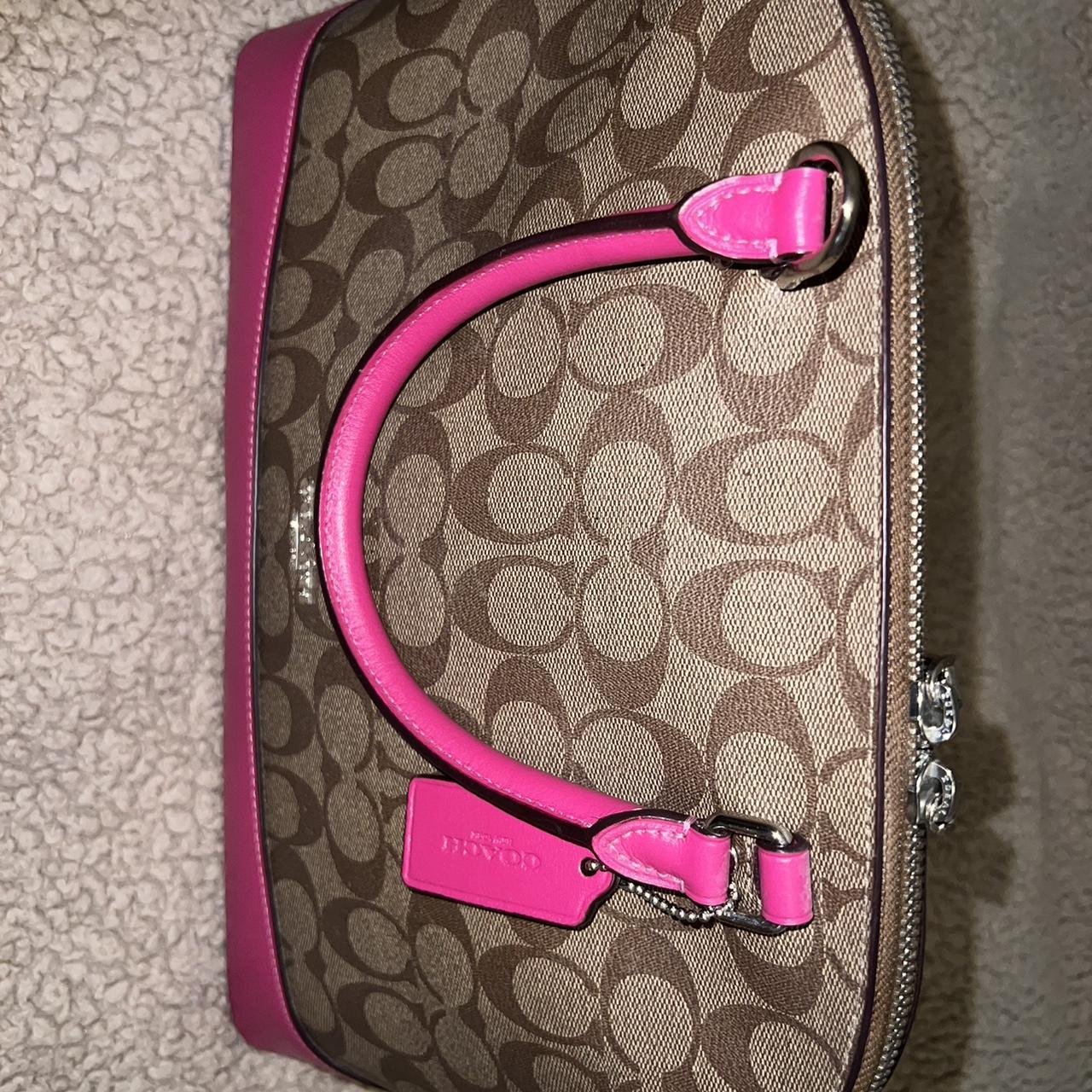Coach Sierra satchel in magenta/khaki Depop
