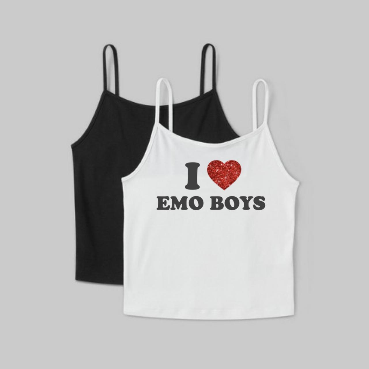 CUSTOM I LOVE EMO BOYS CAMI TANK TOP handmade on... - Depop