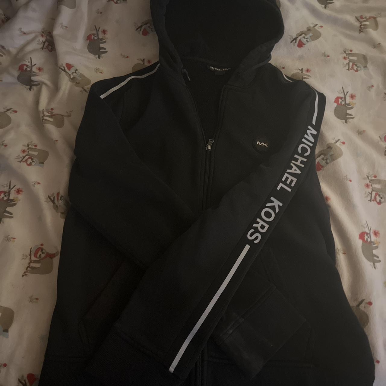 Michael kors black hot sale zip up hoodie