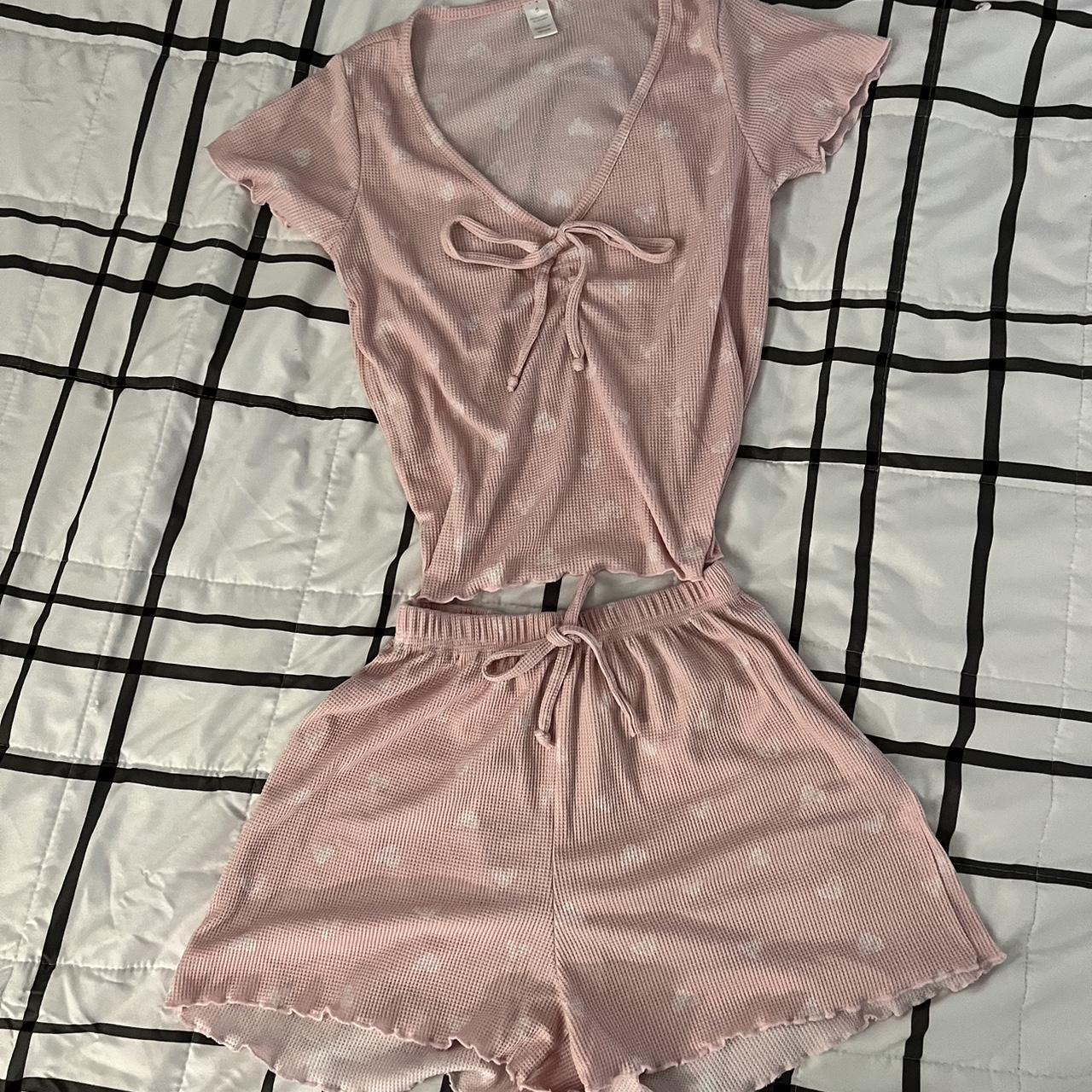 five below pink heart lounge set top and bottom are... - Depop