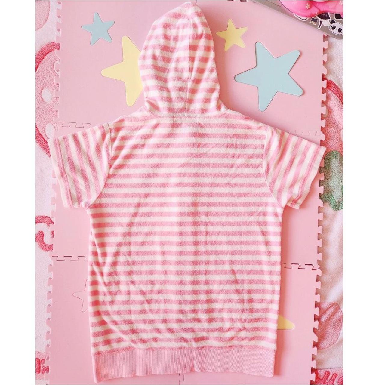 Angel Blue Women's Pink and White Hoodie (2)